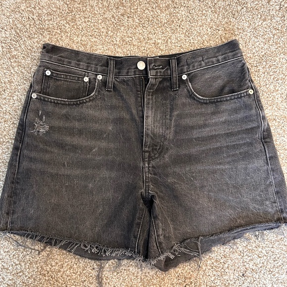 Madewell Pants - Madewell Distressed Black Jean Shorts